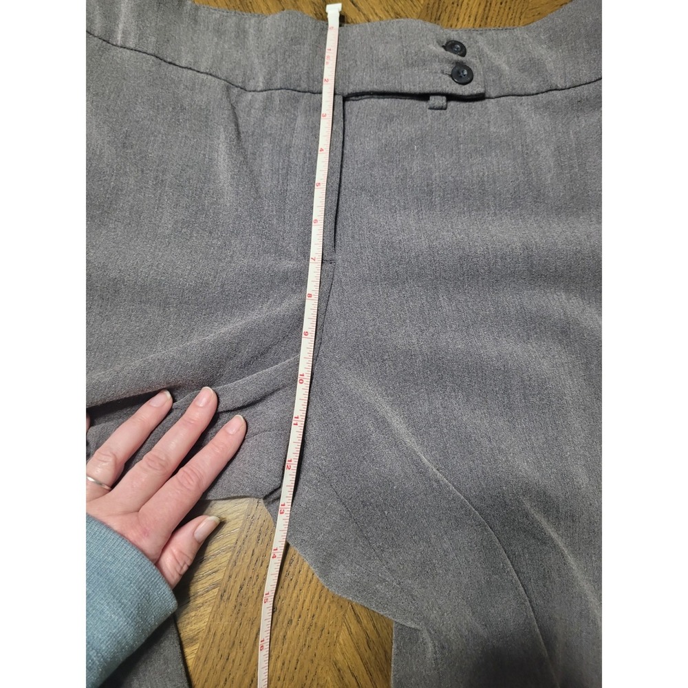 Gloria Vanderbilt Womens Gray Wide Leg Dress Pants Size 12 Career Trousers - Picture 8 of 9